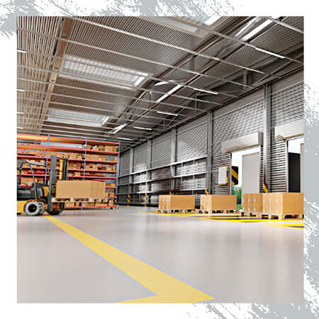 Сферы применения наливных полов на складских комплексах